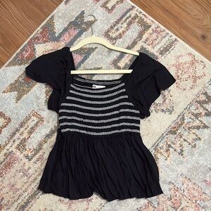 Black and White Women's Top